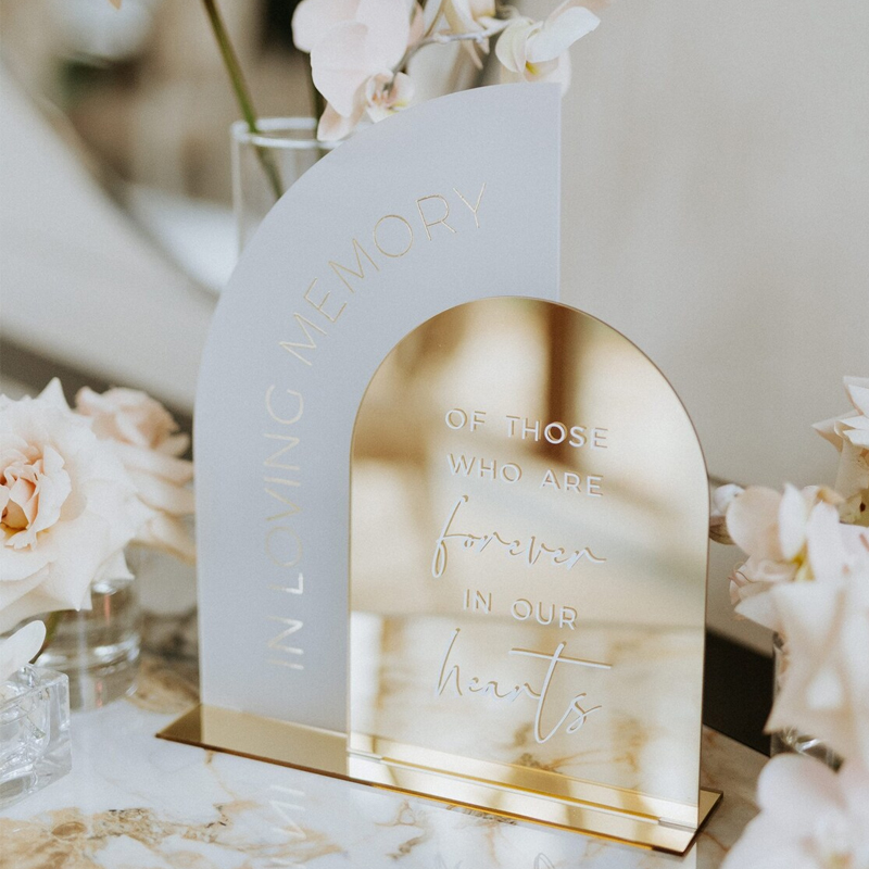 Table Number Gold - 結婚式のメモリーテーブルの装飾,金色の鏡