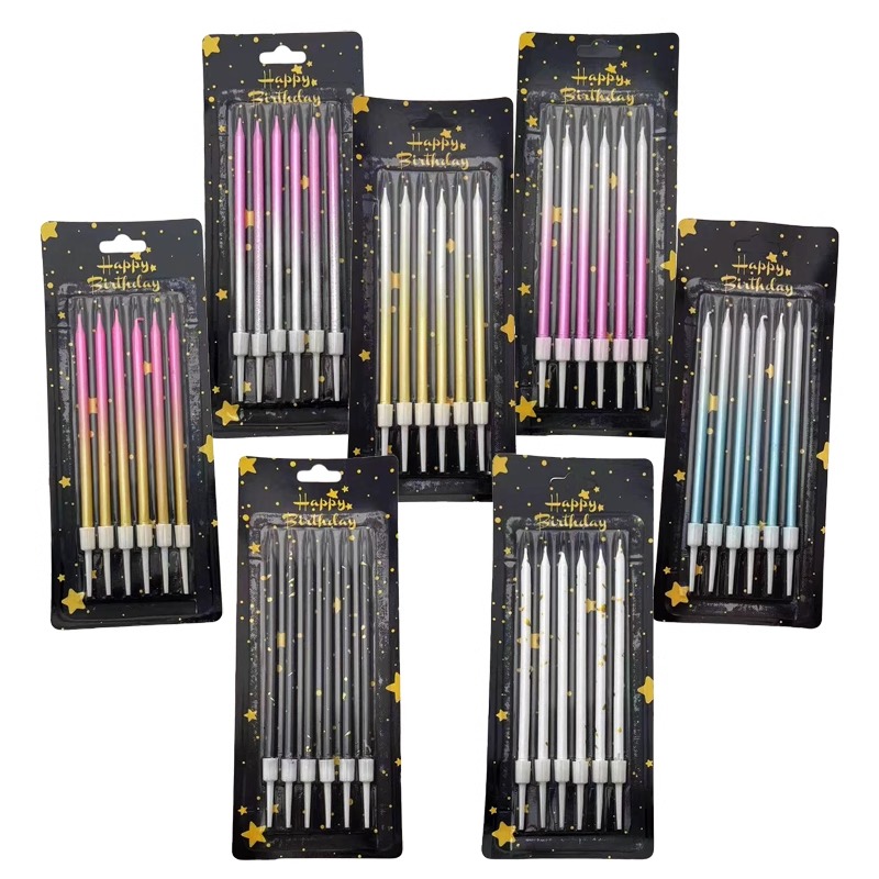Wedding Supply.Box - 30/50 ボックスグラデーションカラー誕生日キャンドルケーキベーキングデコレーション結婚記念日パーティー用品卸売