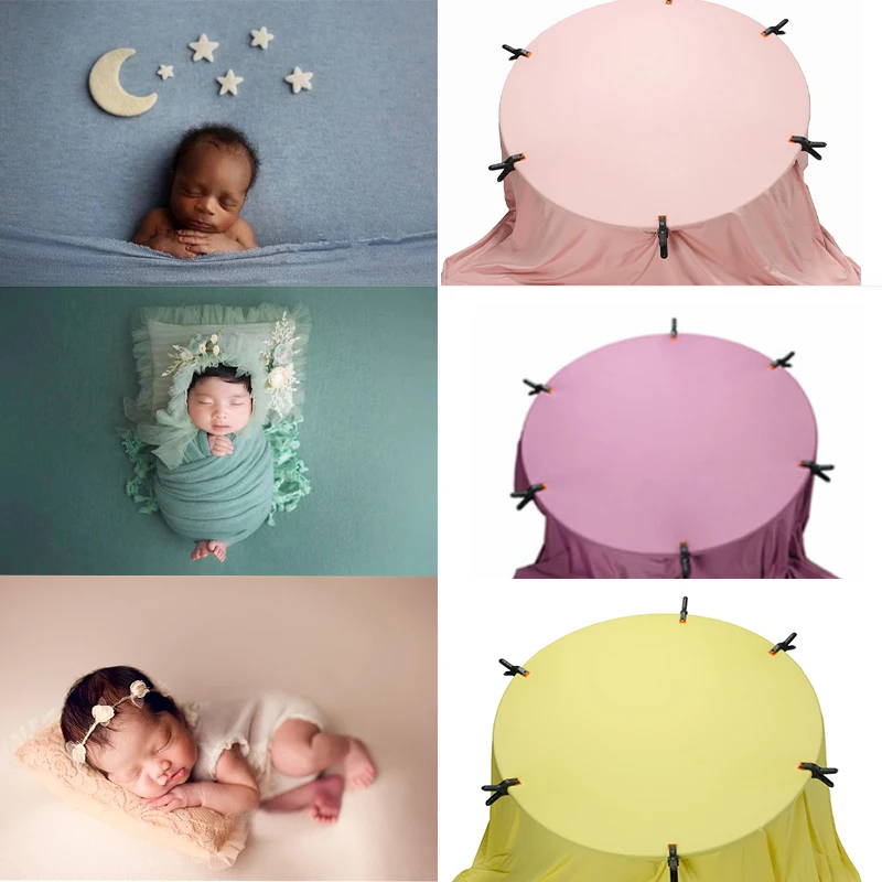 Photo Booth Prop - 150 × 170 センチメートル新生児の写真の小道具背景ラップセット柔らかい生地撮影スタジオアクセサリーベビーポーズフレームブランケット