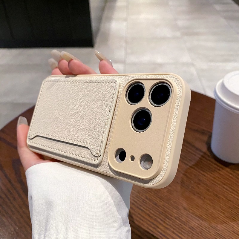 Place Card Holder - PUレザー財布型スマホケース カードホルダー付き iPhone 17 Air 16
