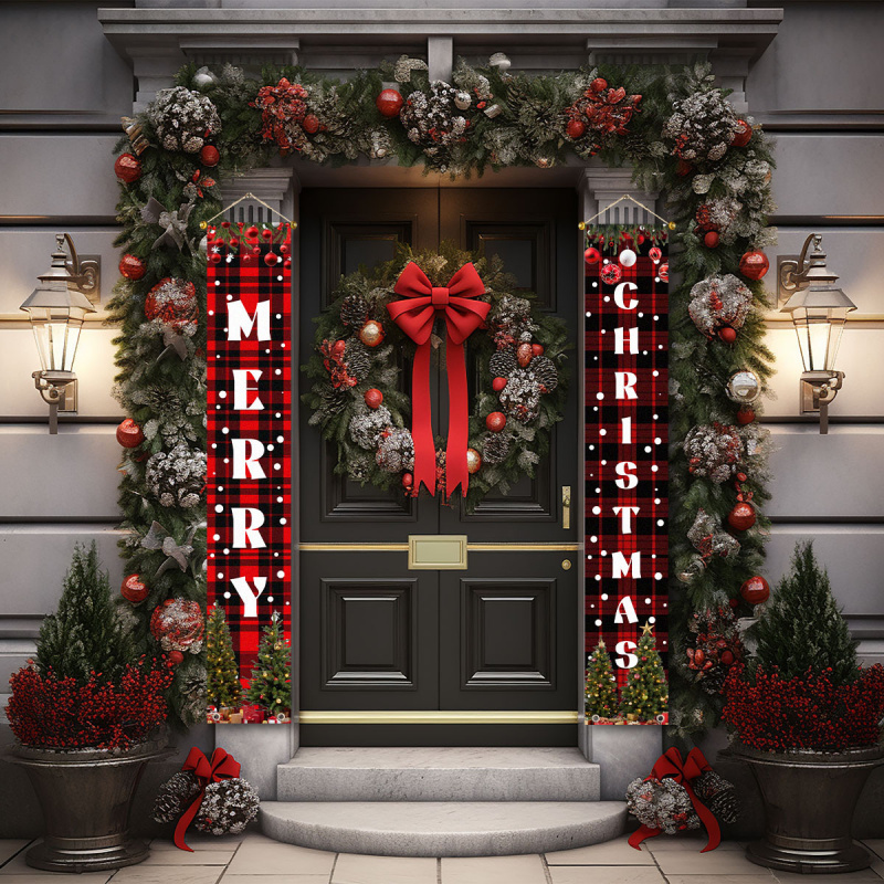1ペアの2Dフラット、クリスマス対聯装飾、クリスマステーマ、 - Wedding Power Supply のレビューと価格