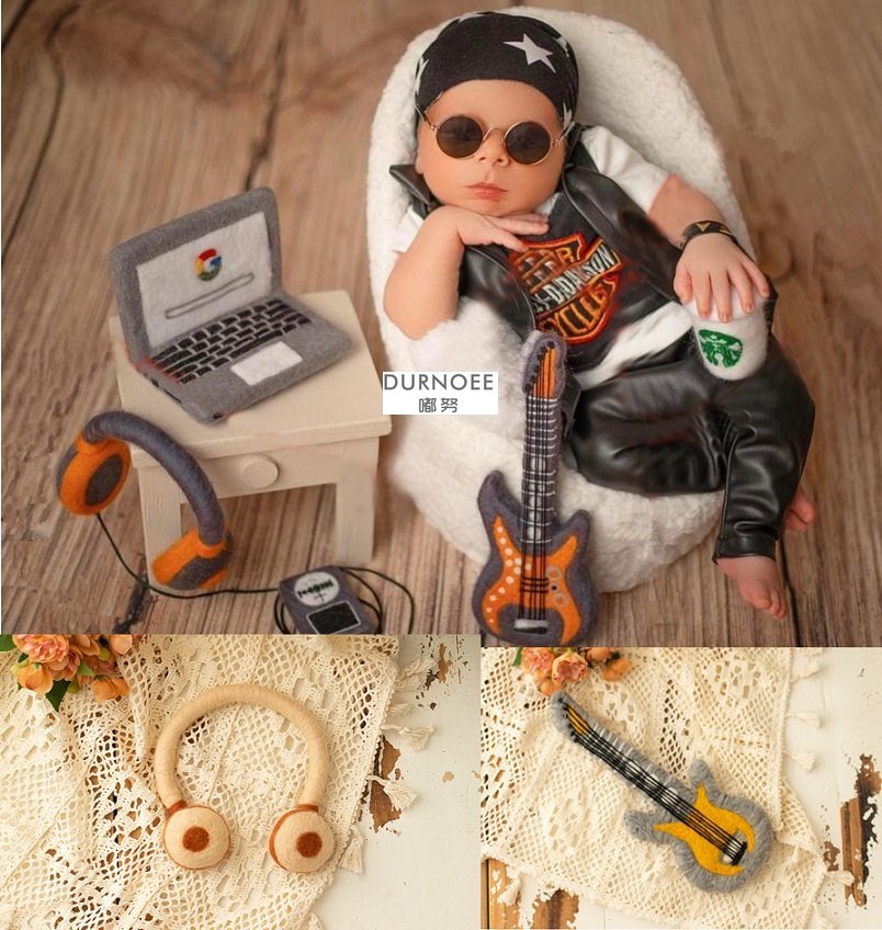 ウールフェルト人形新生児の写真の小道具手作りdiyフェルトキ - Photo Booth Prop のレビューと価格