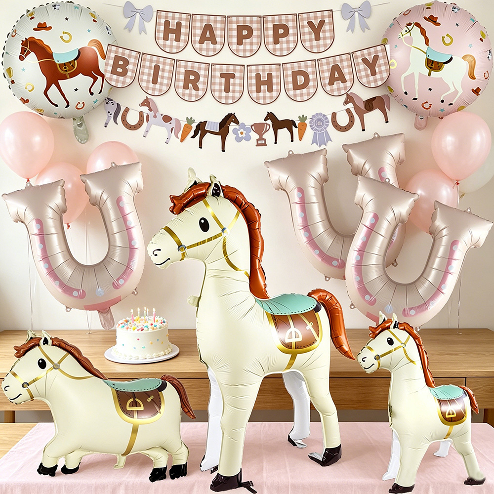 カウボーイ馬の誕生日パーティーデコレーション、ウェスタンスタ - Wedding Supply Kit のレビューと価格