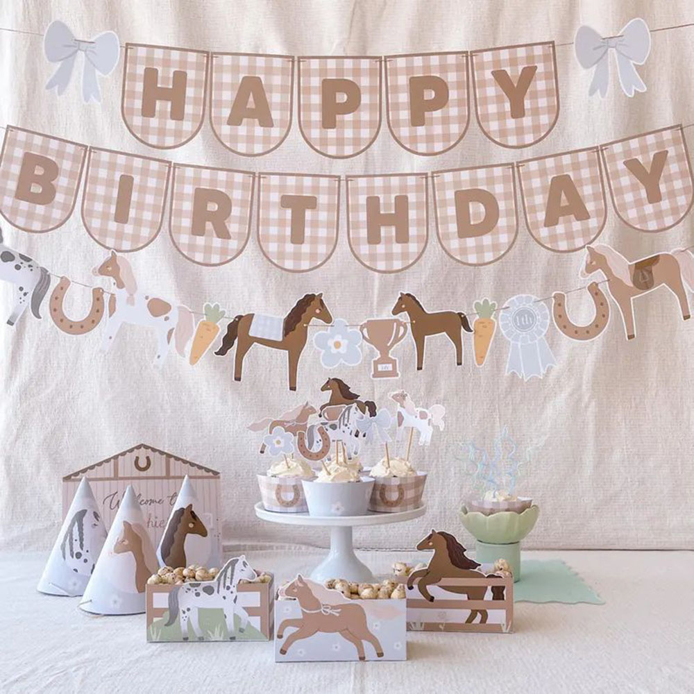 カウボーイ馬の誕生日パーティーデコレーション、ウェスタンスタ - Wedding Supply Kit のレビューと価格