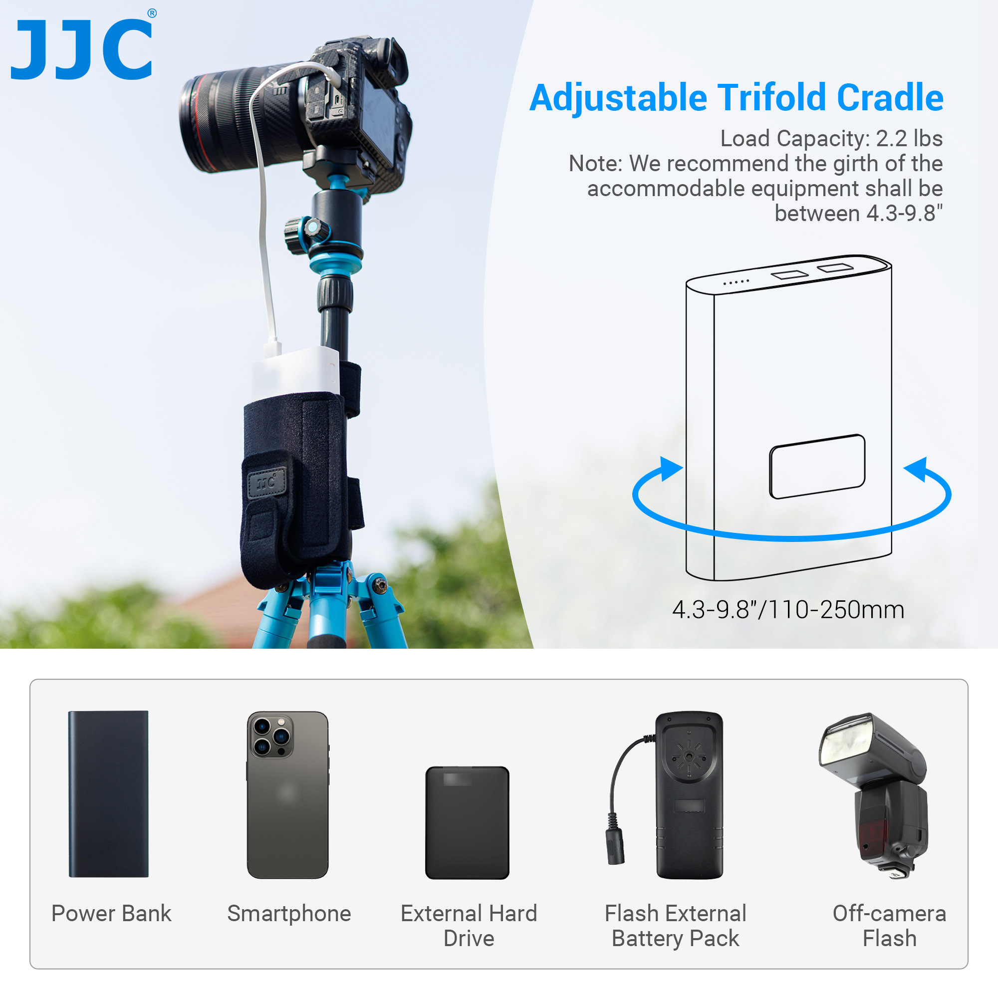 JJC 機器取り付けストラップケーブルクレードル三脚脚取り付 - Wedding Power Supply のレビューと価格