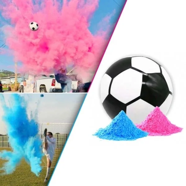 爆発パウダーサッカーボール性別発表キット、青とピンクのパウダ - Wedding Supply Kit のレビューと価格