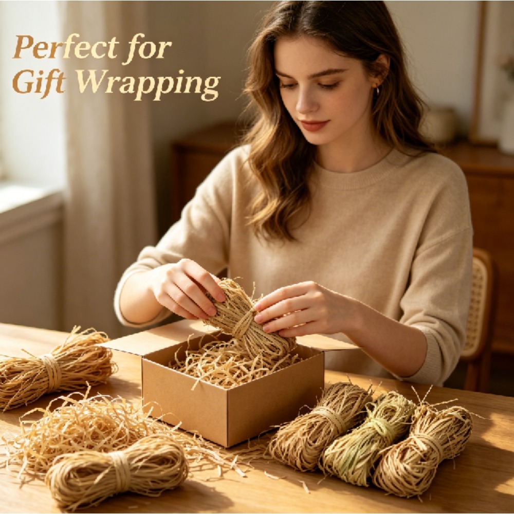 ナチュラルヴィンテージラフィアシュレッドフィラーDIYギフト - Wedding Supply.Box のレビューと価格