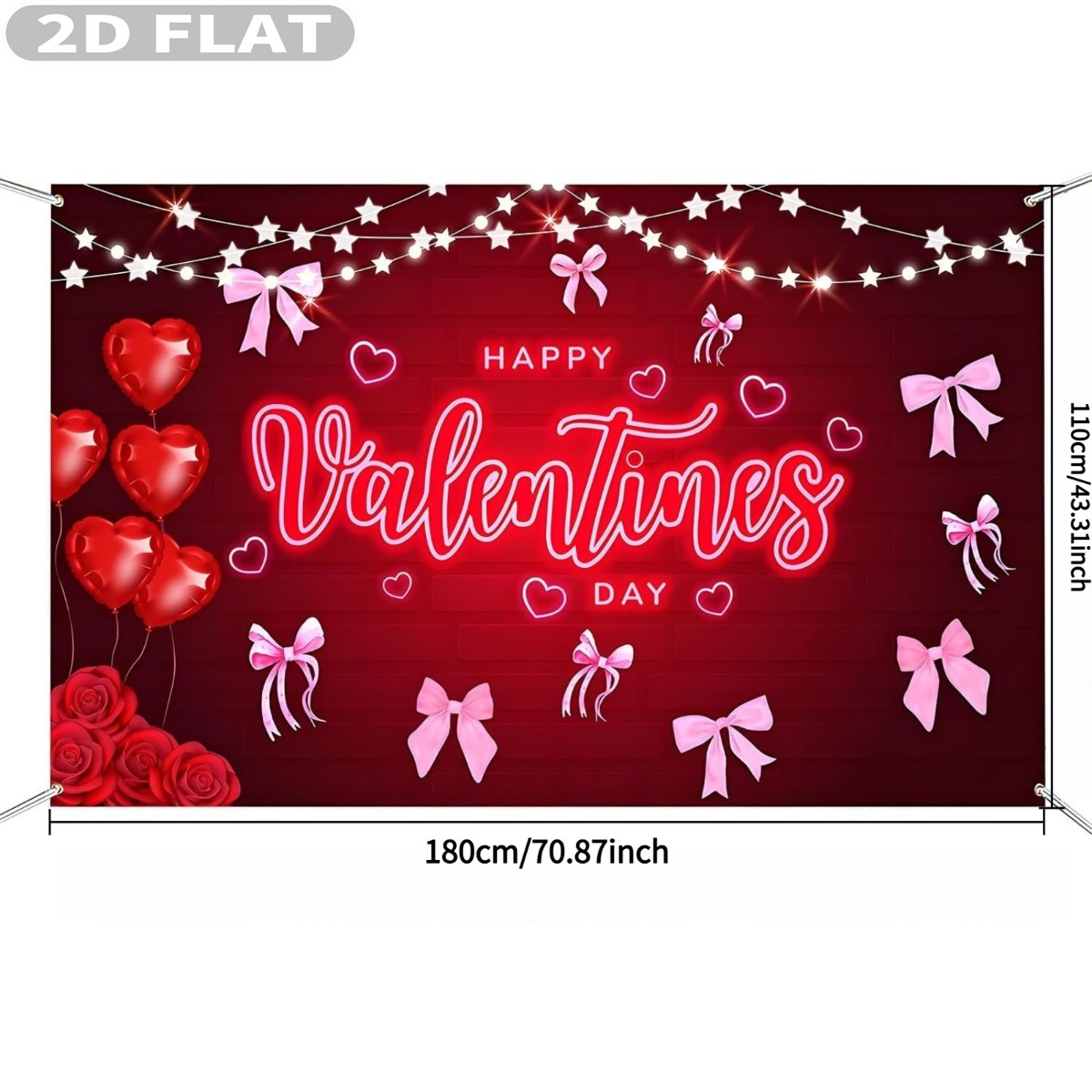 2D フラット 1個 ハッピーバレンタインデー パーティー  - Photo Booth Prop のレビューと価格