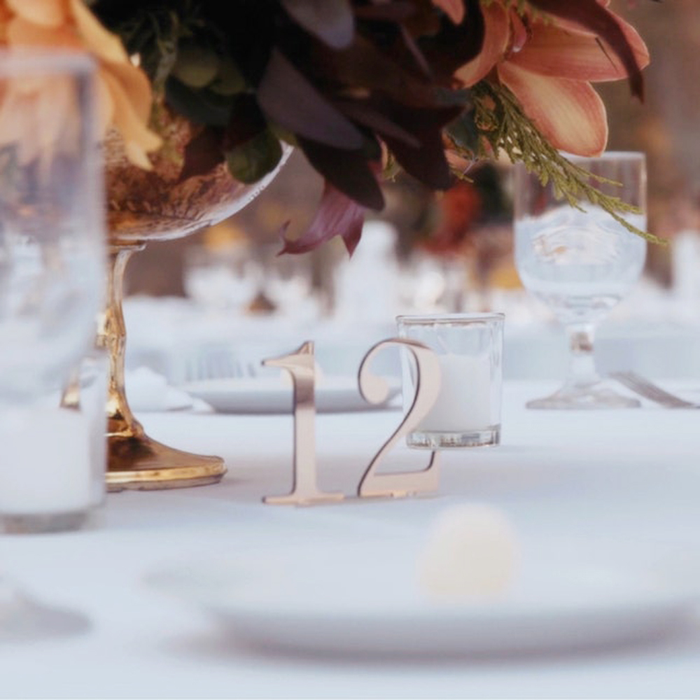 ウェディングミラーゴールドテーブル番号 DIY ロマンチック - Table Number Gold のレビューと価格
