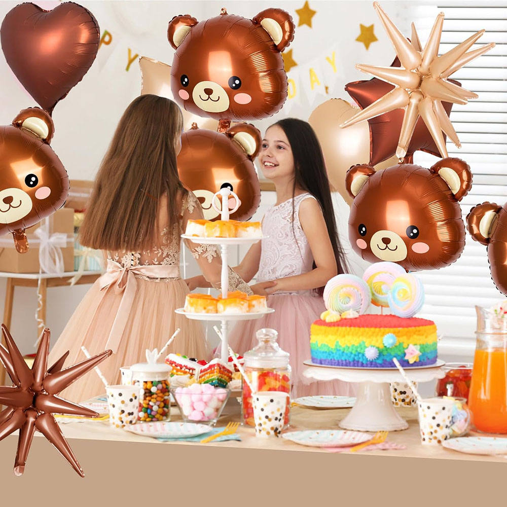 テディベアをテーマにした装飾、アルミホイルバルーン、動物バル - Wedding Zoo のレビューと価格