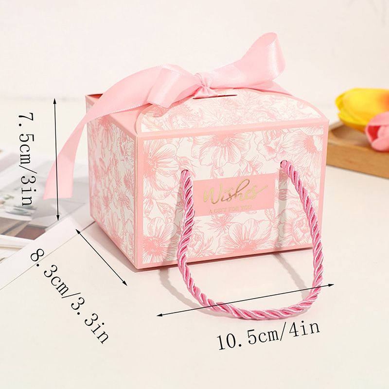 テープ付きパッケージボックス、ハンドル付きキャンディーボック - Wedding Supply.Box のレビューと価格