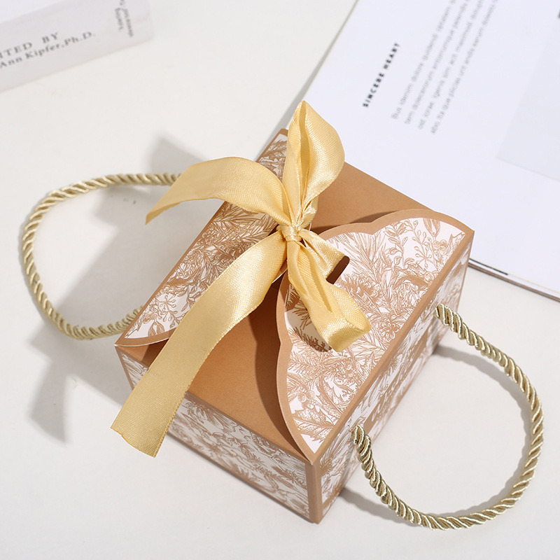 テープ付きパッケージボックス、ハンドル付きキャンディーボック - Wedding Supply.Box のレビューと価格