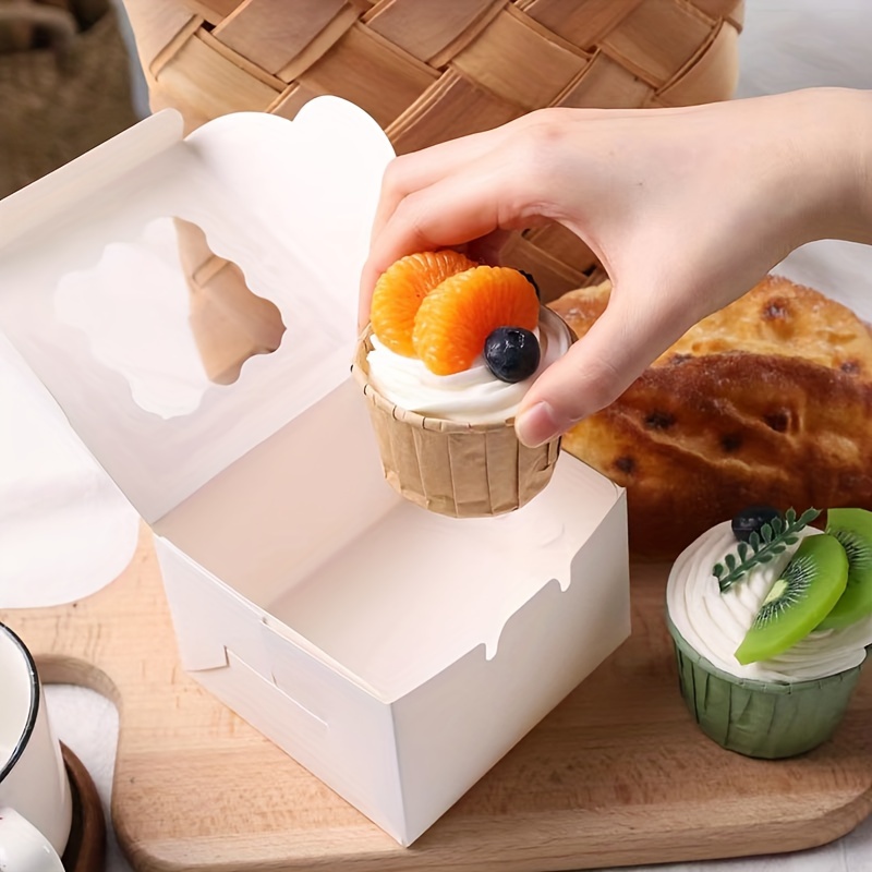 10 個クラフト紙ケーキキャンディボックスオープンウィンドウ - Wedding Supply.Box のレビューと価格