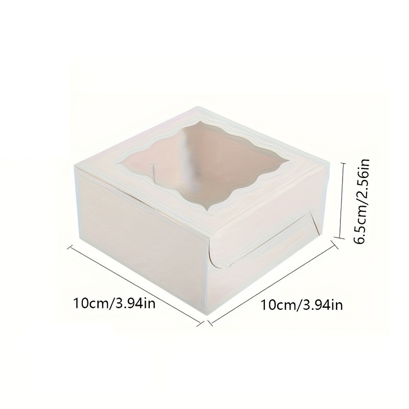 10 個クラフト紙ケーキキャンディボックスオープンウィンドウ - Wedding Supply.Box のレビューと価格