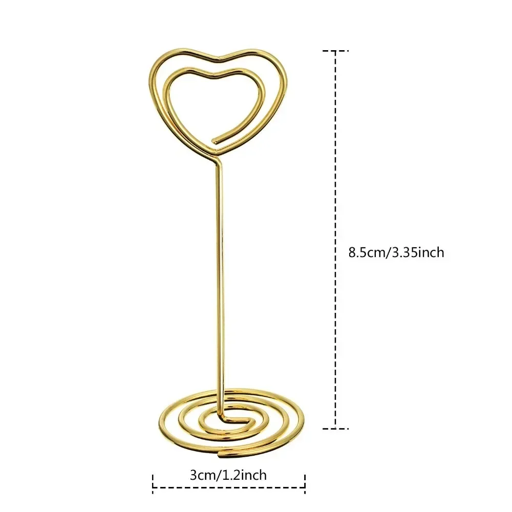 10 個ハート形テーブル番号名前場所カードホルダースタンド画 - Table Number Gold のレビューと価格