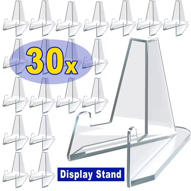 30-1 個三角カードディスプレイスタンドミニアクリルアイド - Place Card Holder のレビューと価格