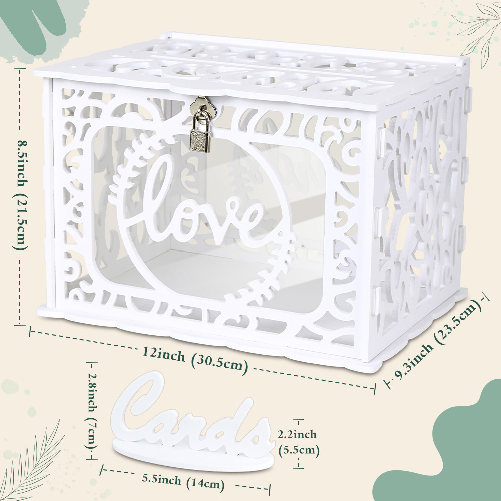 花や結婚式のカード用の木製の花の段ボール箱,お祝いの装飾用品 - Wedding Supply.Box のレビューと価格